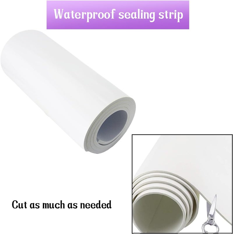 MXCELL Foam Sheets with Adhesive Backing, 11.81 in x 59 in x 1/2 in White Closed Cell Neoprene Cushion Mat EVA Foam Insulation Padding Soundproof Sheet Rolls for Crafts DIY Projects, Easy to Cut - Image 3